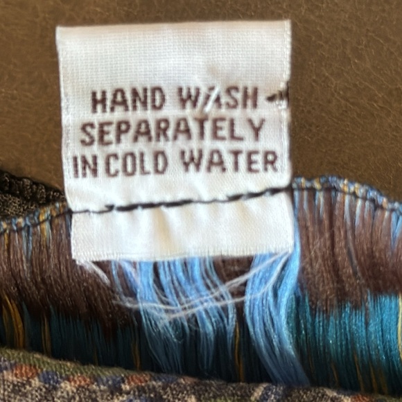 Tienda Ho 60’s Boho Multicolored Mixed Print Ruffled Flounced Vest OS - Picture 9 of 14